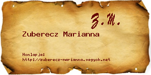 Zuberecz Marianna névjegykártya