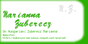 marianna zuberecz business card